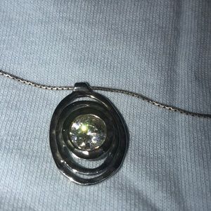 Silpada cz pendant and earrings set